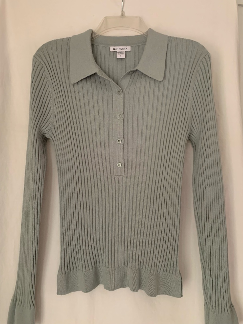 Athleta sage green 'Sweet Bay Henley Sweater'
